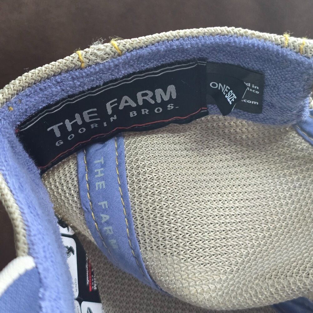 Goorin Bros Sleepy Pug Dog Trucker Hat Yellow Blue Mesh Snapback Open Vault - Picture 6 of 7